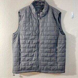 Mack Russo Men Puffer Vest Jacket Size XL Gray Pockets Lightweight Outdoor